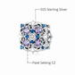 Torba Accessories Charm Vintage 925 Sterling Silver Square