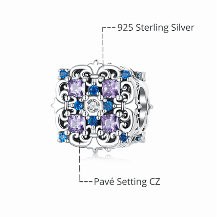 Torba Accessories Charm Vintage 925 Sterling Silver Square