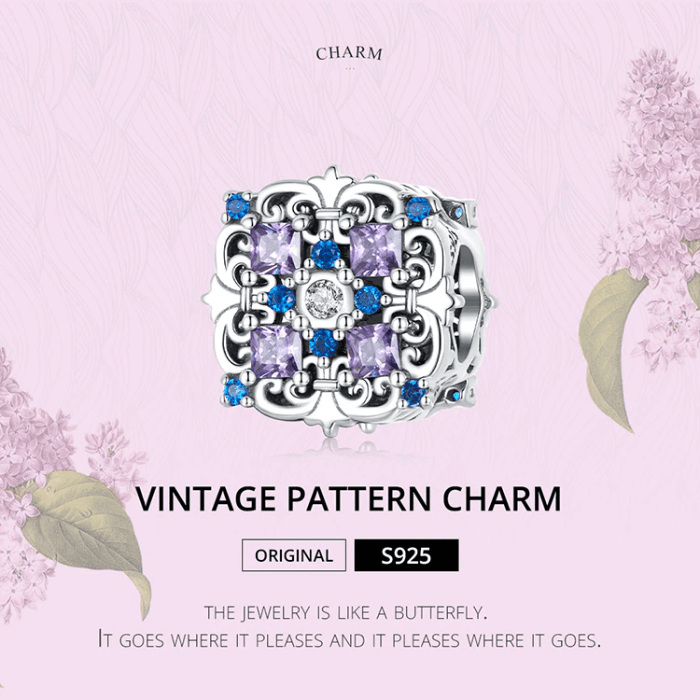Torba Accessories Charm Vintage 925 Sterling Silver Square