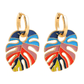 Torba Accessories Earrings Boho Rainbow Color Leaf