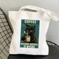 Torba Mall Shopping Totes Tote Bag "Coffee Because Murder Is Wrong"