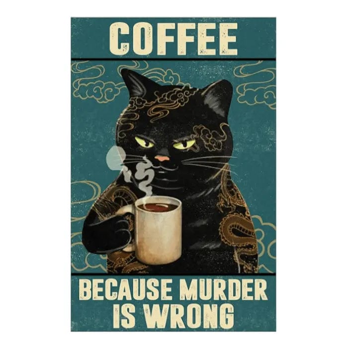 Torba Mall Shopping Totes Tote Bag "Coffee Because Murder Is Wrong"